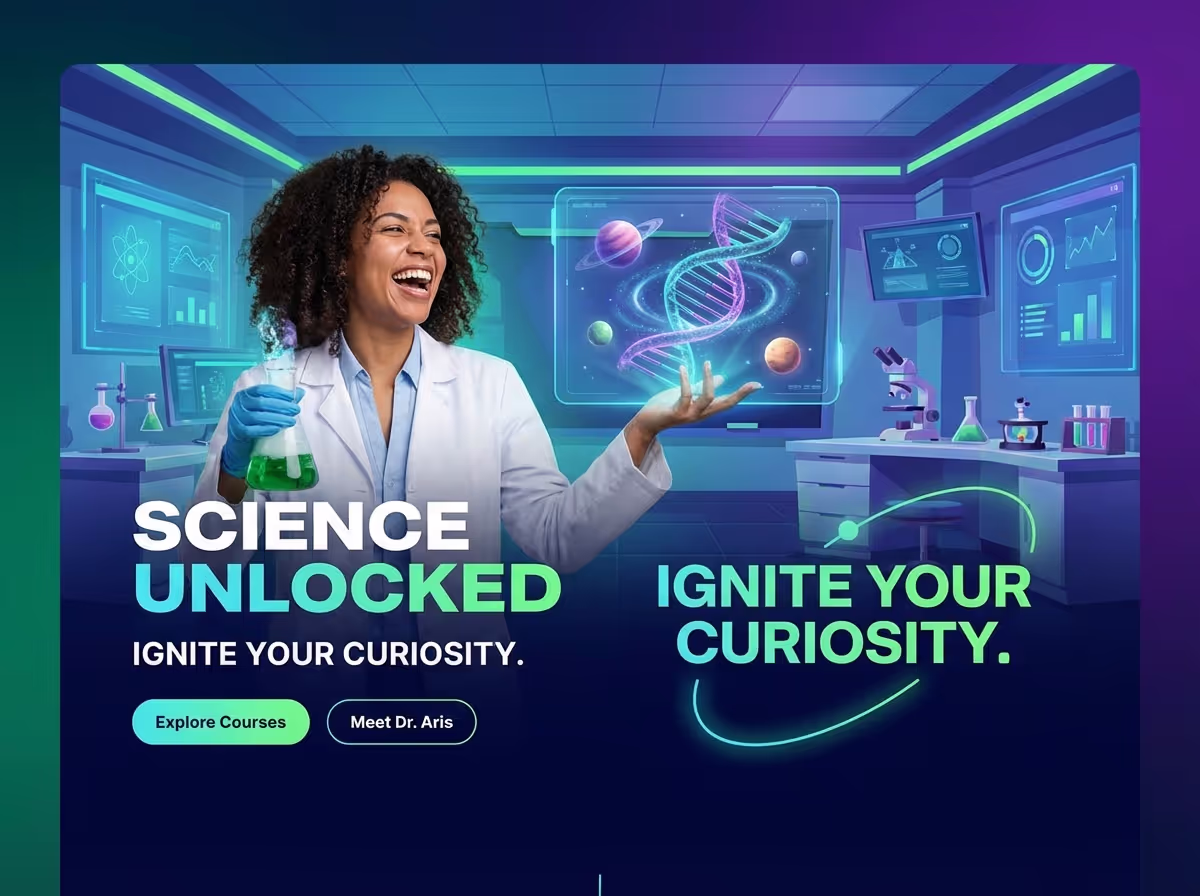 Build Science Educator Platforms Instantly | AI Builder website preview