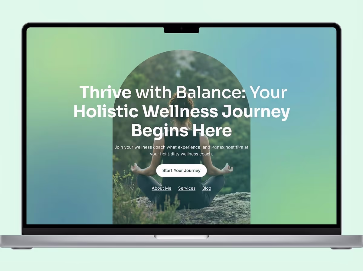 Build Wellness Coach Websites Quickly and Easily | AI Builder website preview