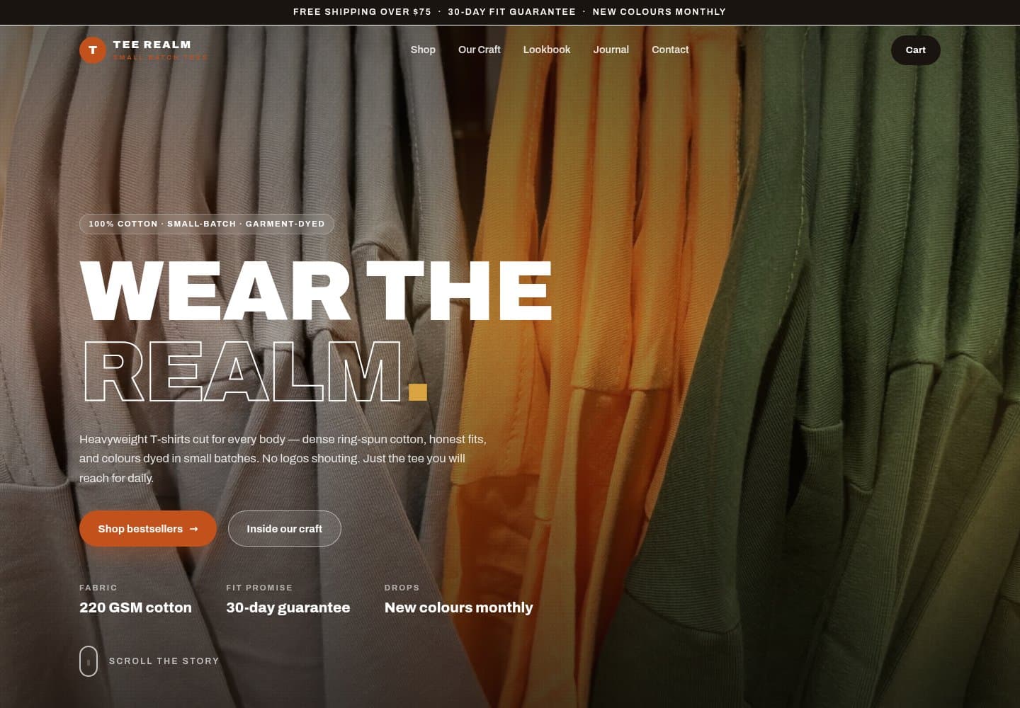 Tee Realm, a site published with Grigora